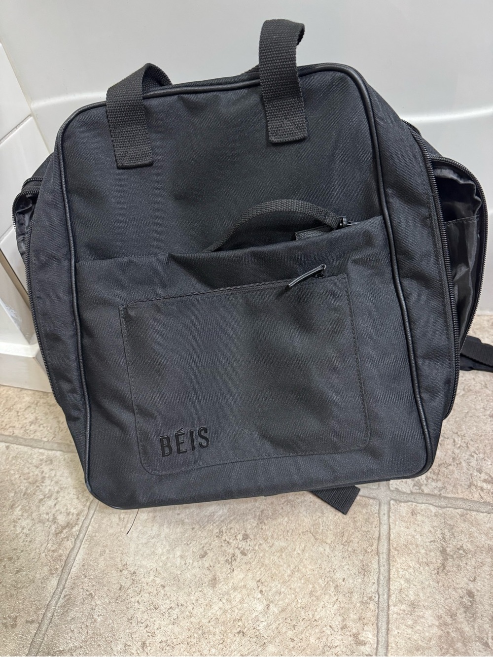BEIS Black Travel Backpack